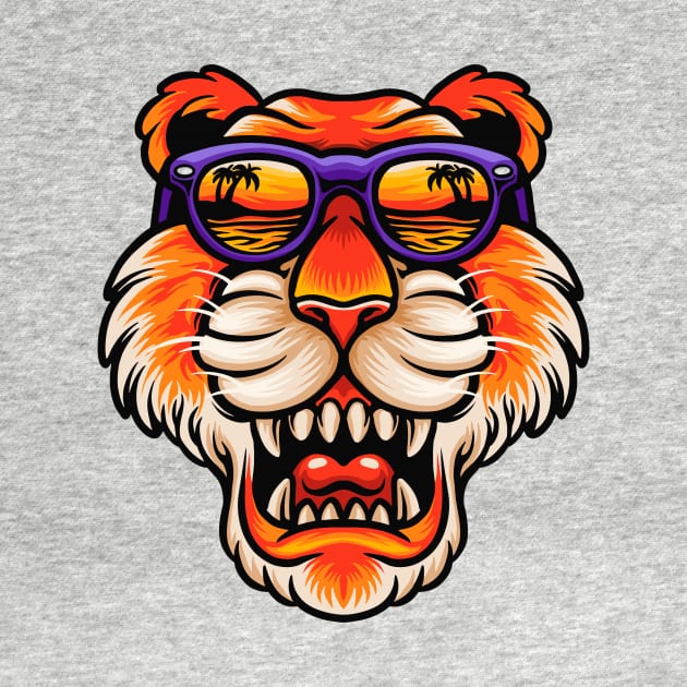 Cool Tiger with Summer Vibes by SLAG_Creative